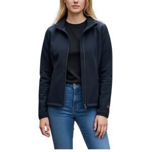 REI Polartec Fleece Full Zip Jacket Women M Blue Active Outdoor Everyday Comfort